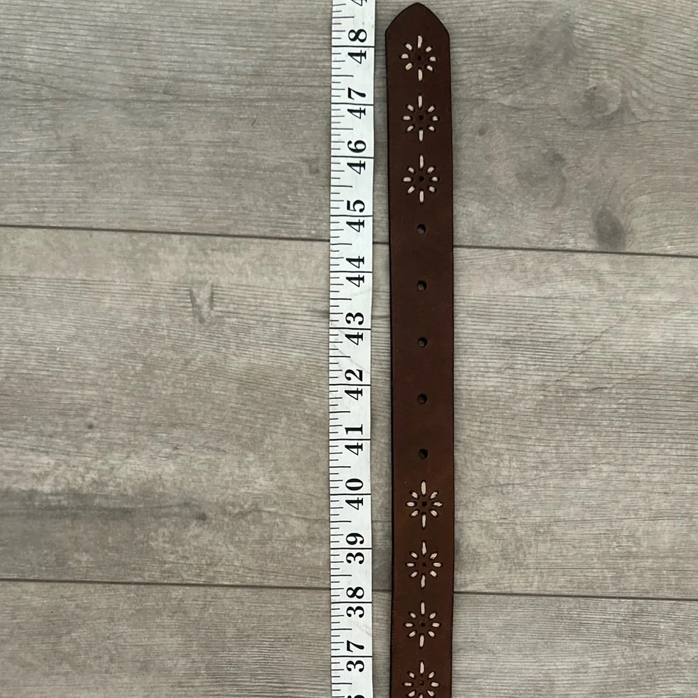 Boho embroidered genuine leather belt women’s 2XL